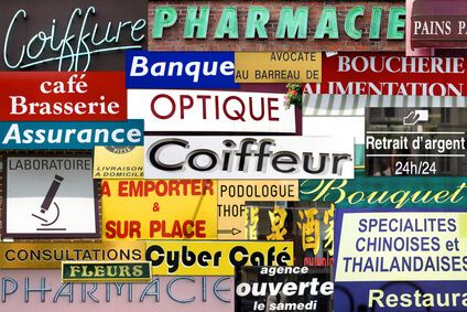 plusieurs enseignes commerciales regroupées sur une seule image