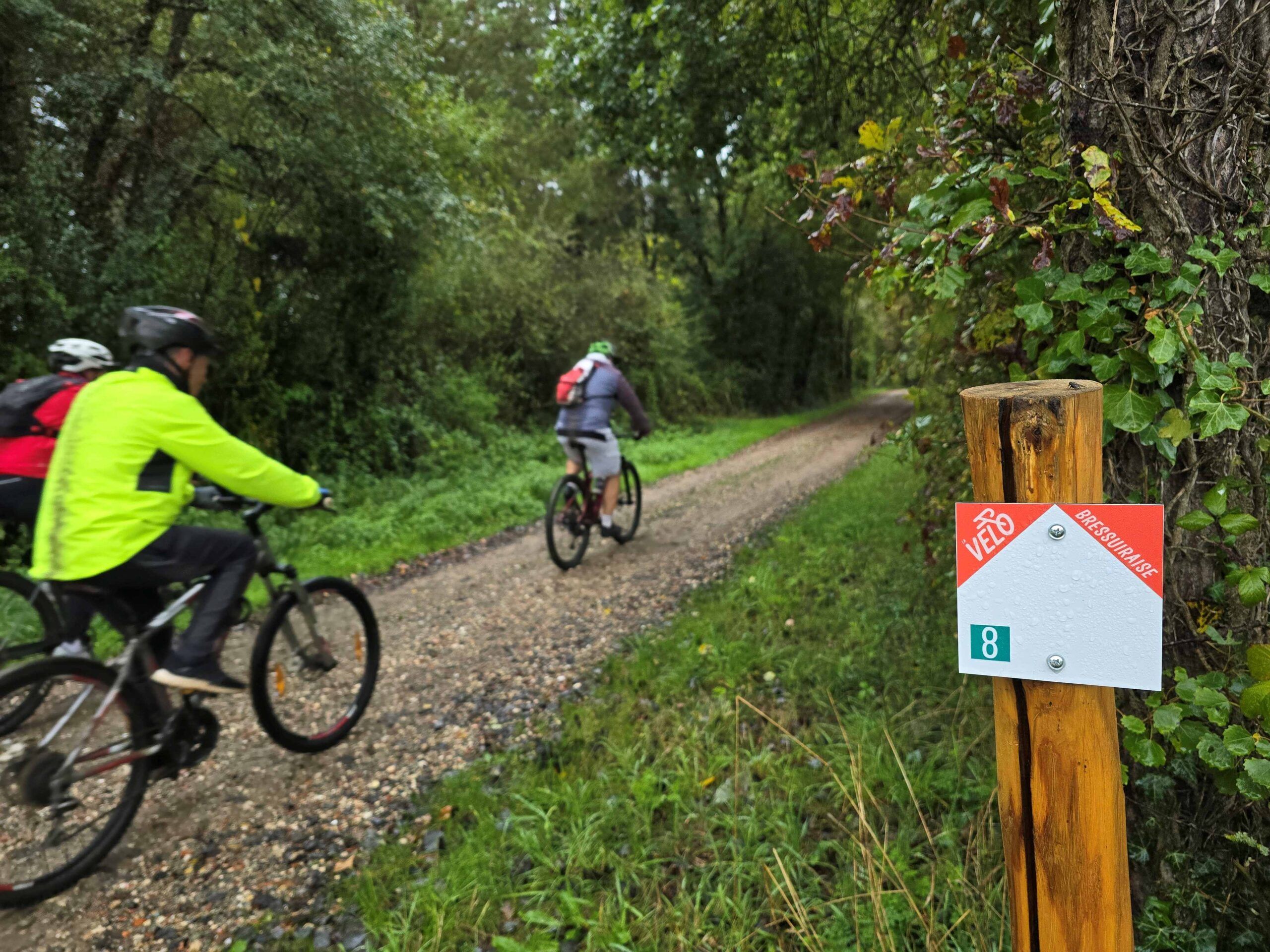 Cyclistes sur la Vélo Bressuiraise