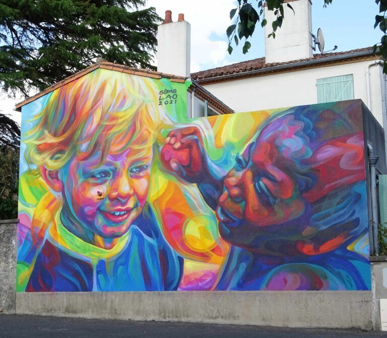 Fresque de Sema Lao - Place Pouzineau