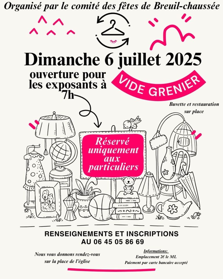 Affiche Vide grenier de Breuil-Chaussée