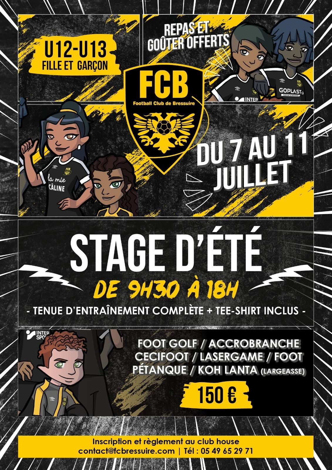 Affiche stage d'été du FCB