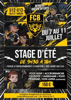 Affiche stage d'été du FCB