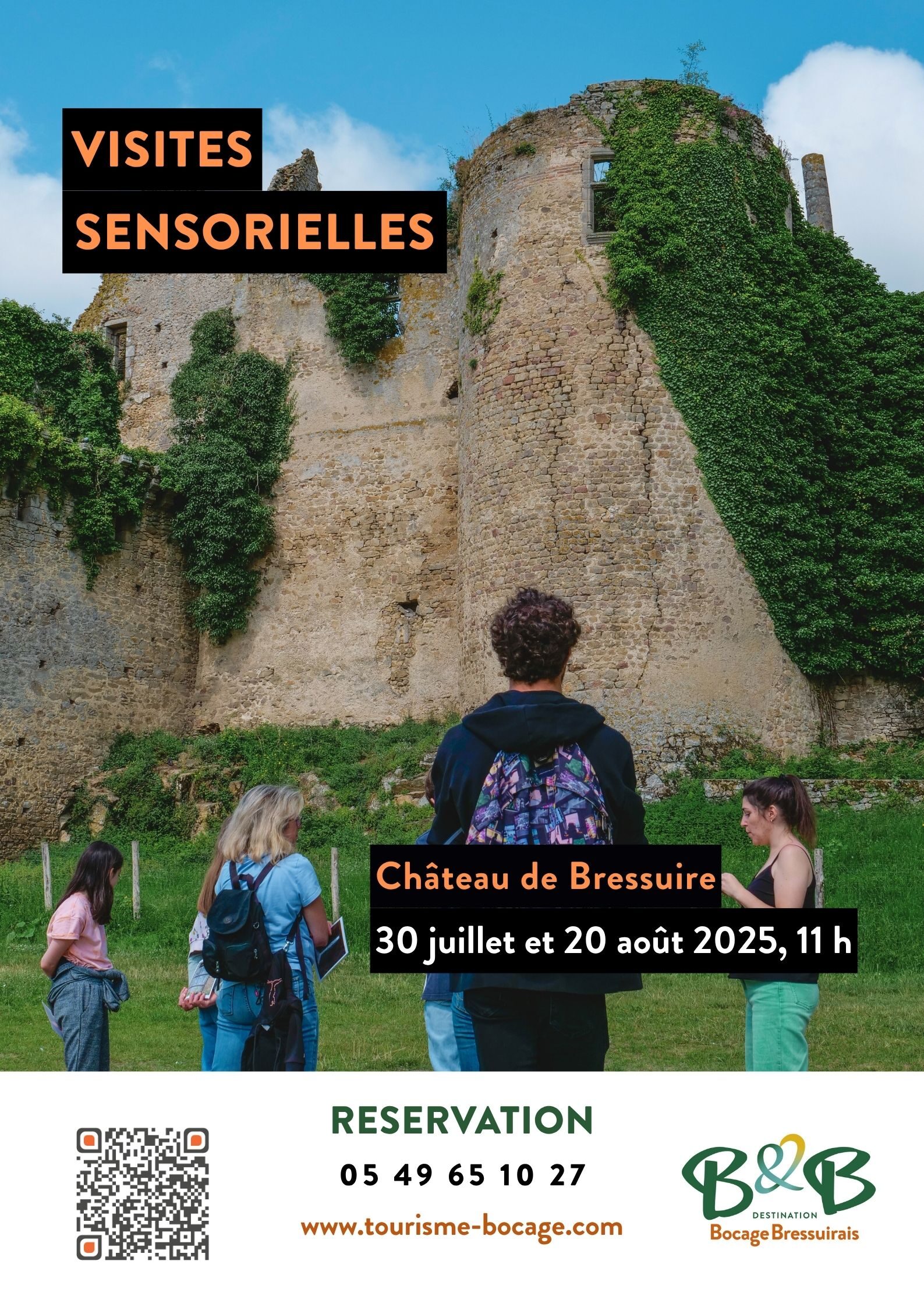 Affiche des visites sensorielles de l'office de tourisme