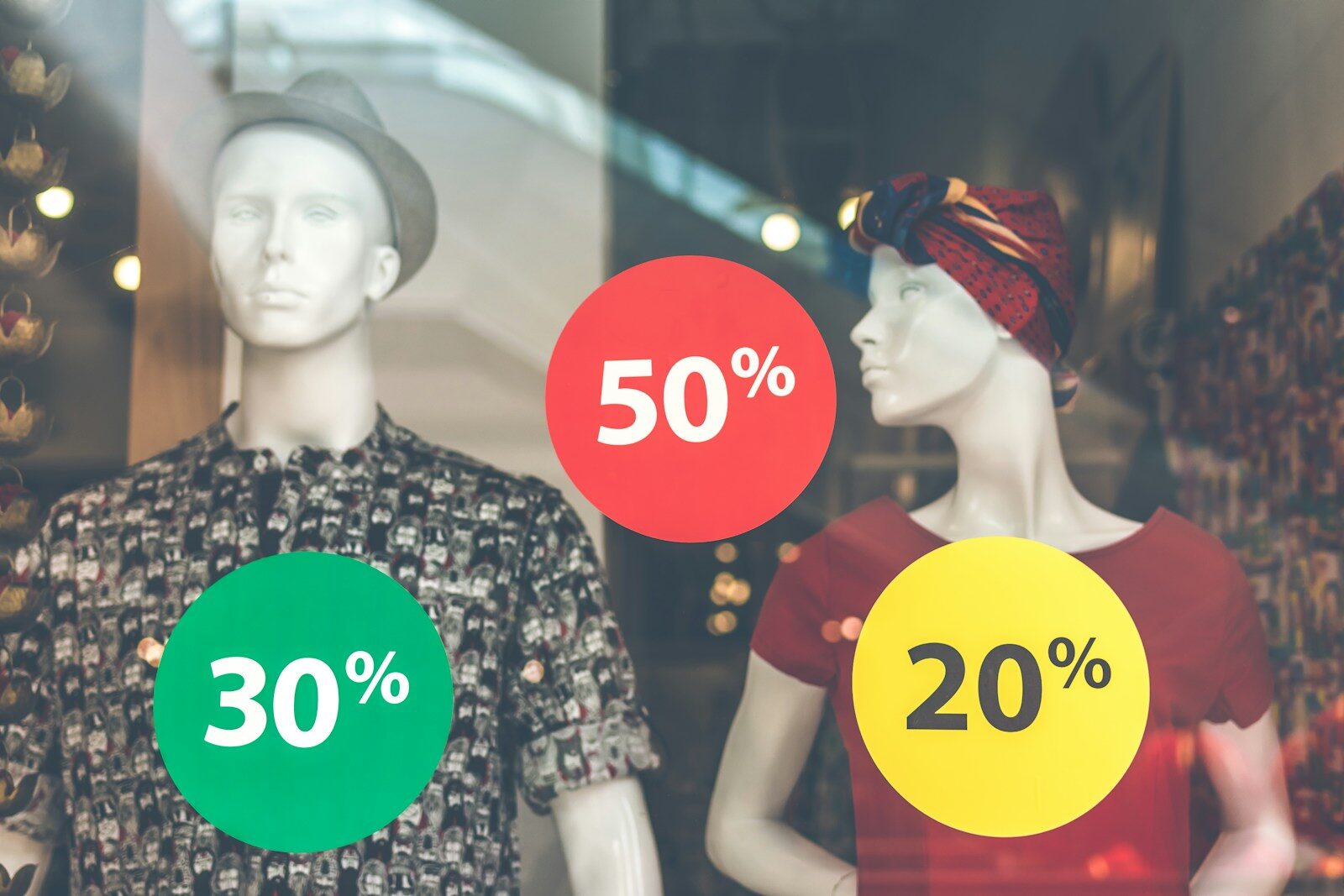 Vitrine lors des soldes