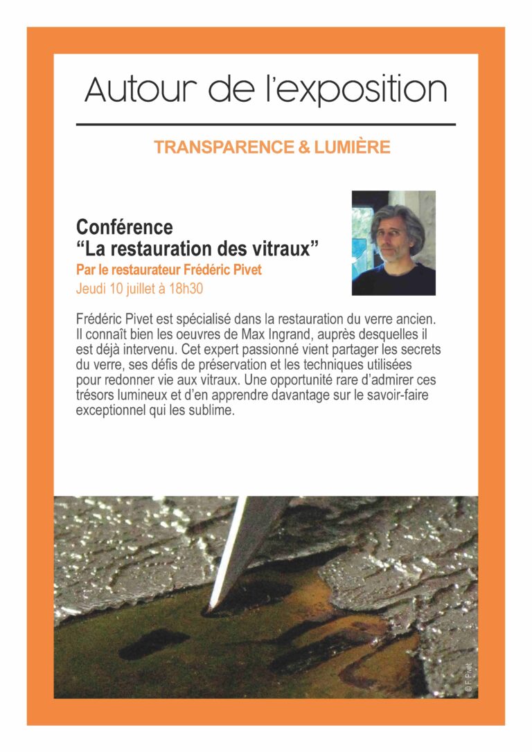 Affiche conférence sur la restauration des vitraux