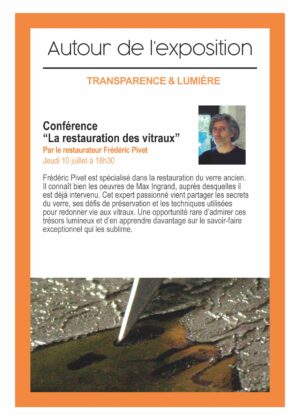 Affiche conférence sur la restauration des vitraux