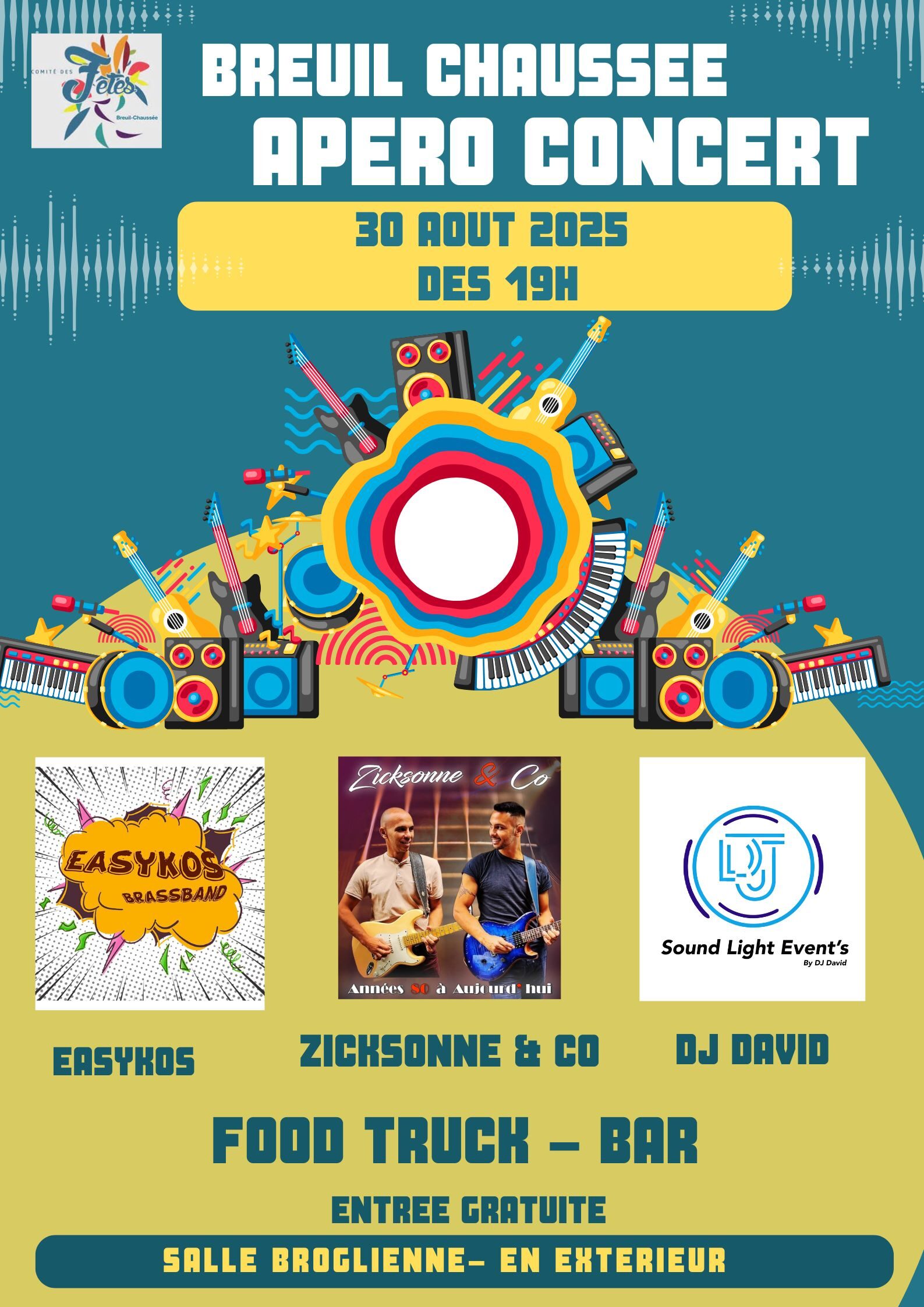 Affiche apéro concert Breuil Chaussée