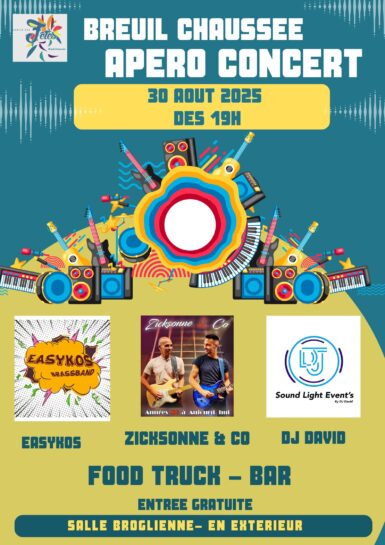 Affiche apéro concert Breuil Chaussée