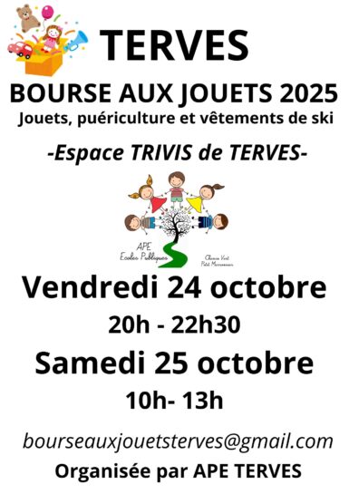 Affiche Bourse aux jouets APE Terves