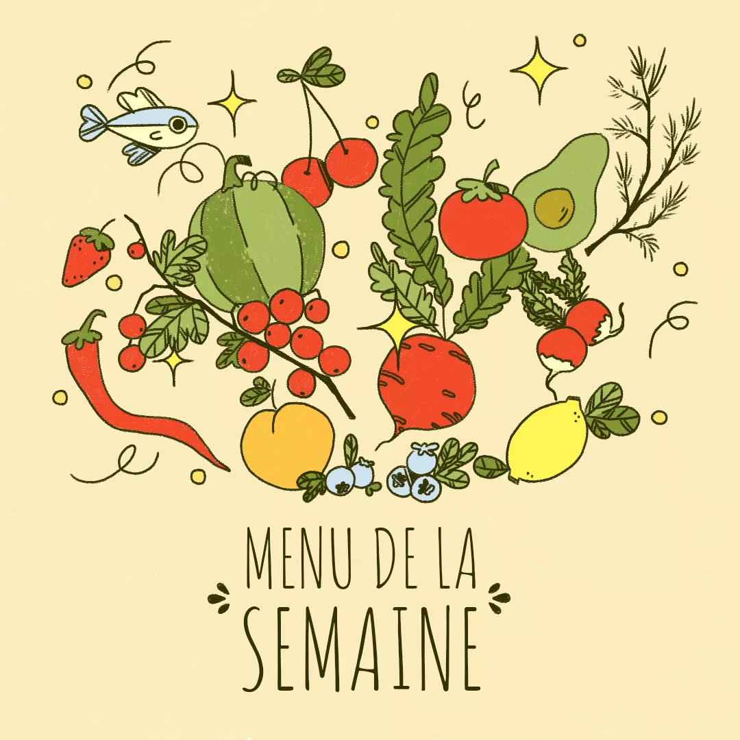 Menu restauration scolaire