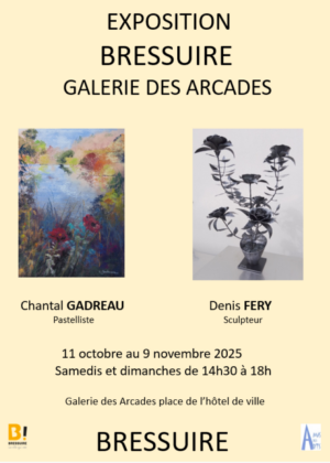 Affiche exposition galerie des arcades GADREAU FERY