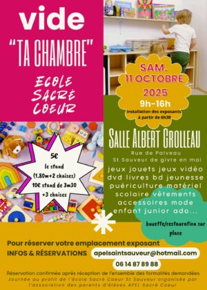Affiche vide ta chambre à Saint Sauveur