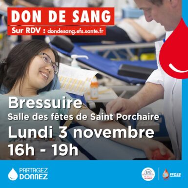 Affiche don du sang Saint Porchaire
