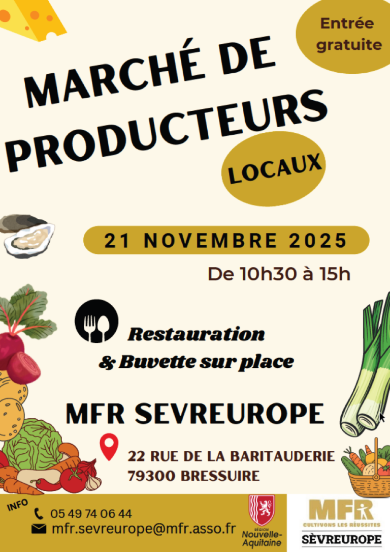 Affiche marché des producteurs locaux MFR