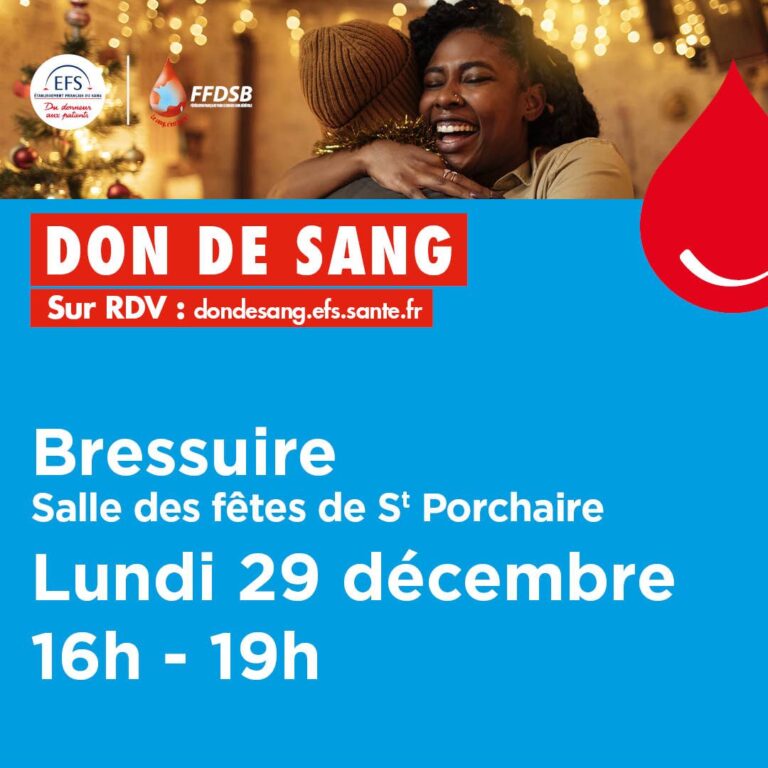 Affiche don du sang 29 décembre
