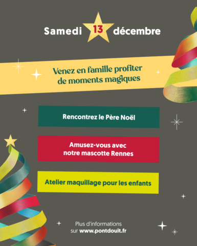 Affiche évènement de Noël à Pont d'Ouit le 13 décembre