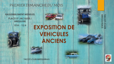 Affiche exposition de véhicules anciens
