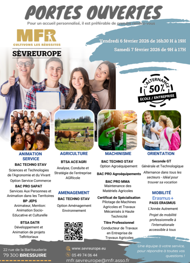Affiche porte ouverte MFR Sèvreurope