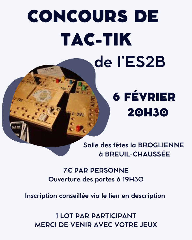 Affiche concours de tac-tik