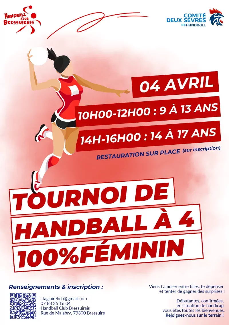 Affiche tournoi de handball à 4