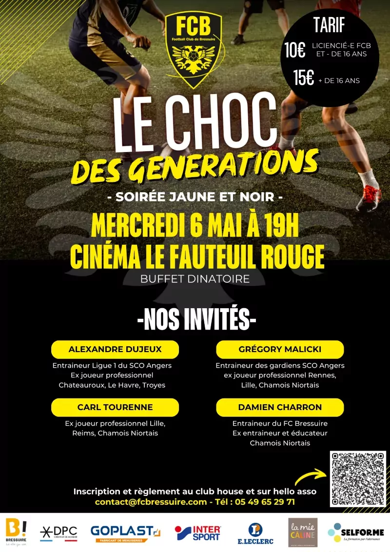 Affiche soirée choc des générations