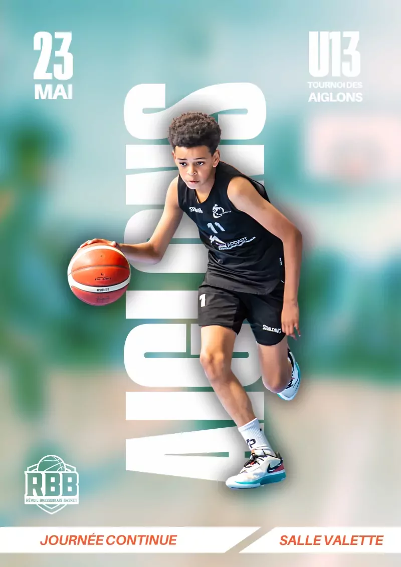Affiche tournoi de basket