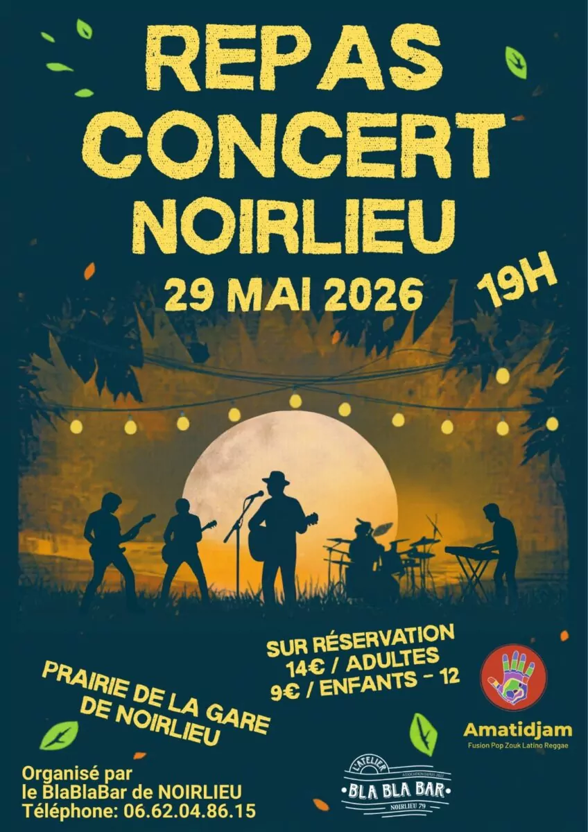 Affiche repas concert
