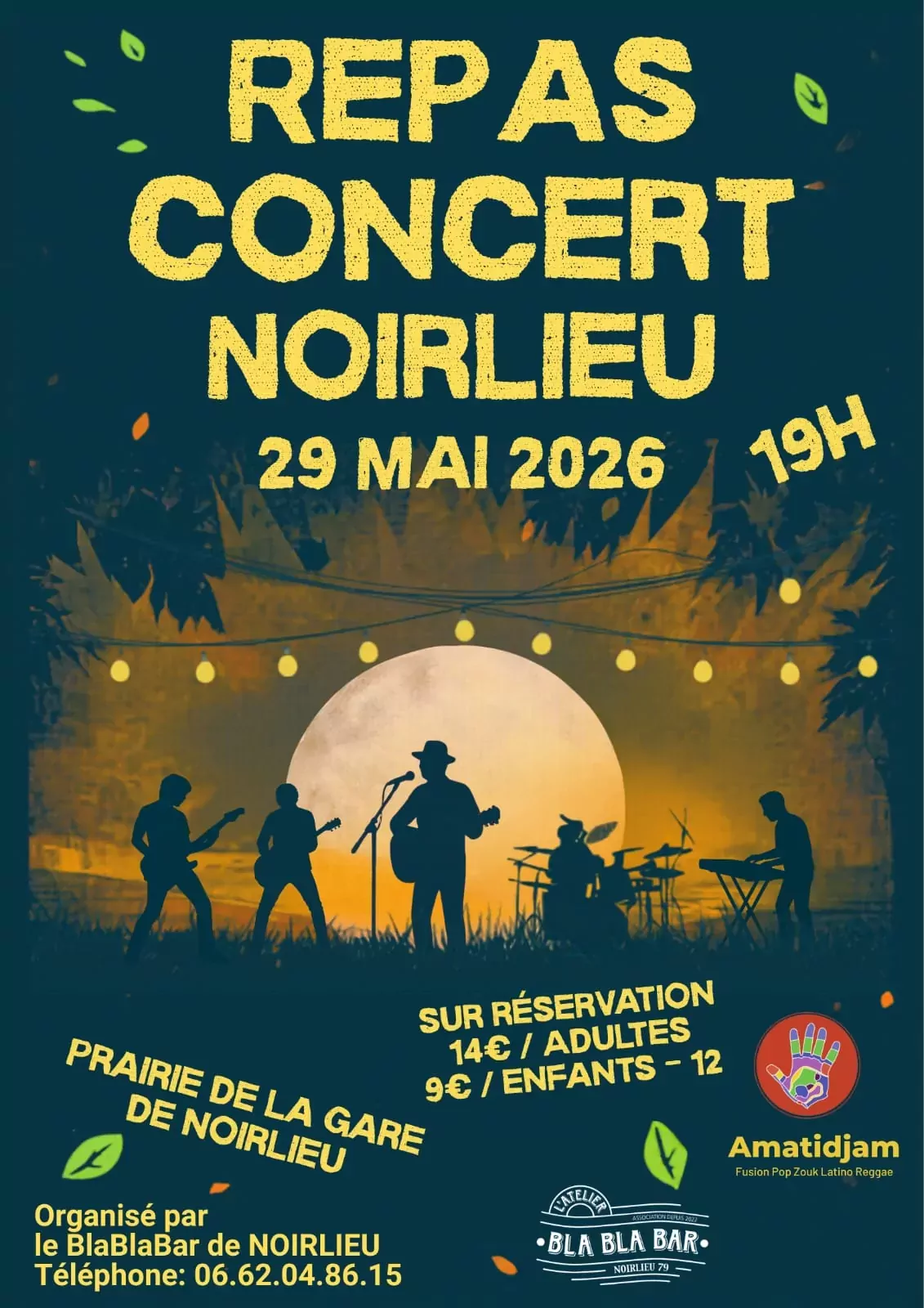 Affiche repas concert