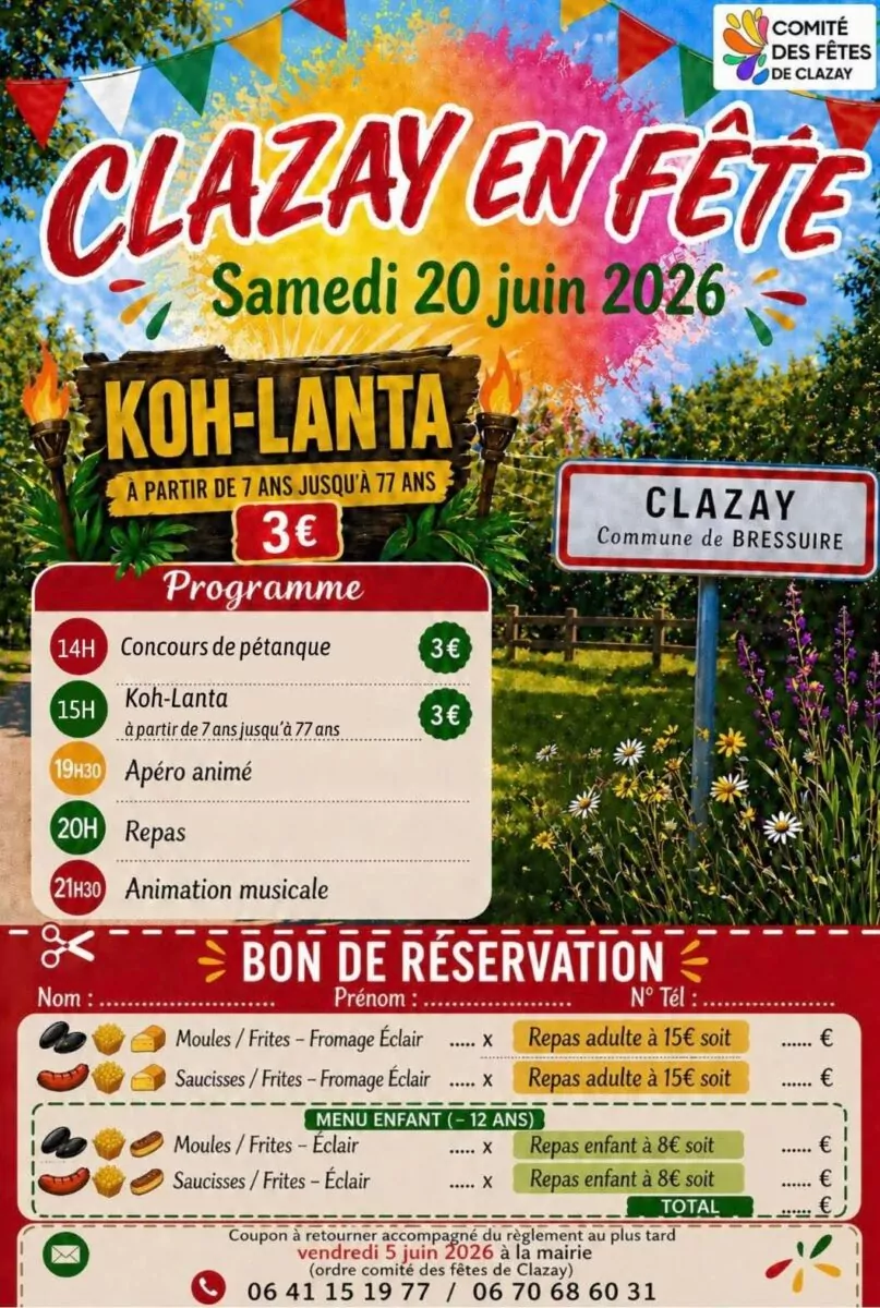 Affiche Clazay en fête