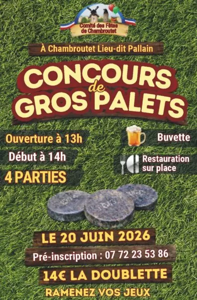 Affiche concours gros palet