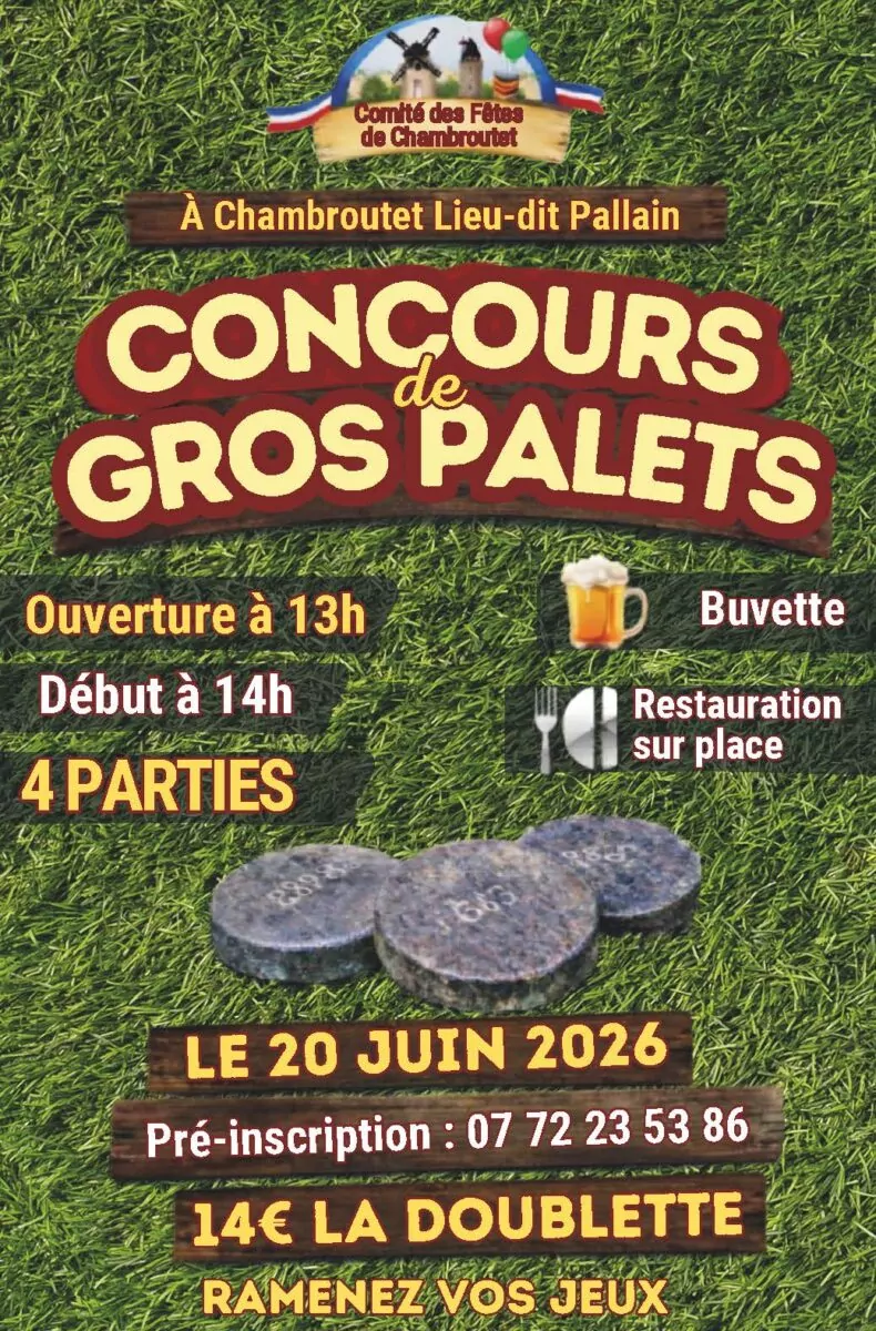 Affiche concours gros palet