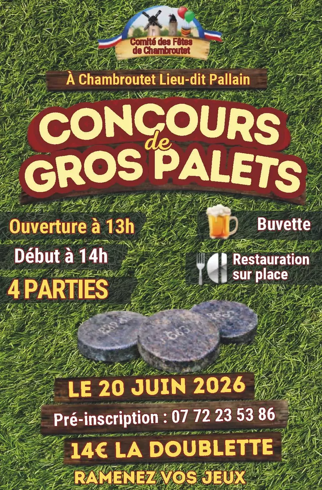 Affiche concours gros palet