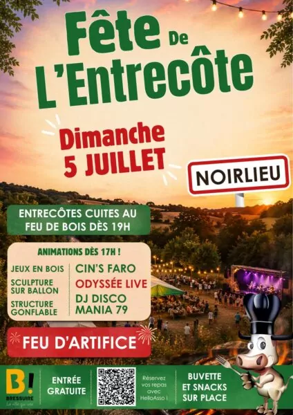 Affiche fête de l'entrecote
