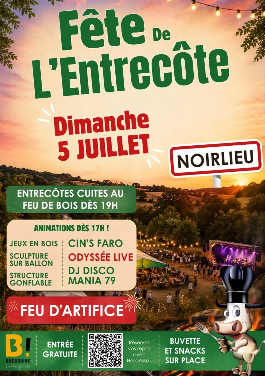 Affiche fête de l'entrecote