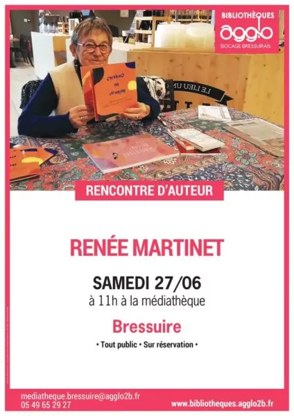 affiche rencontre d'auteur - Renée Martinet