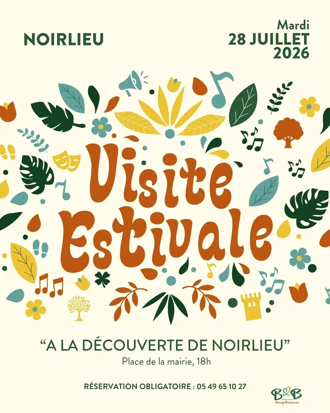 Affiche visite estivale à Noirlieu