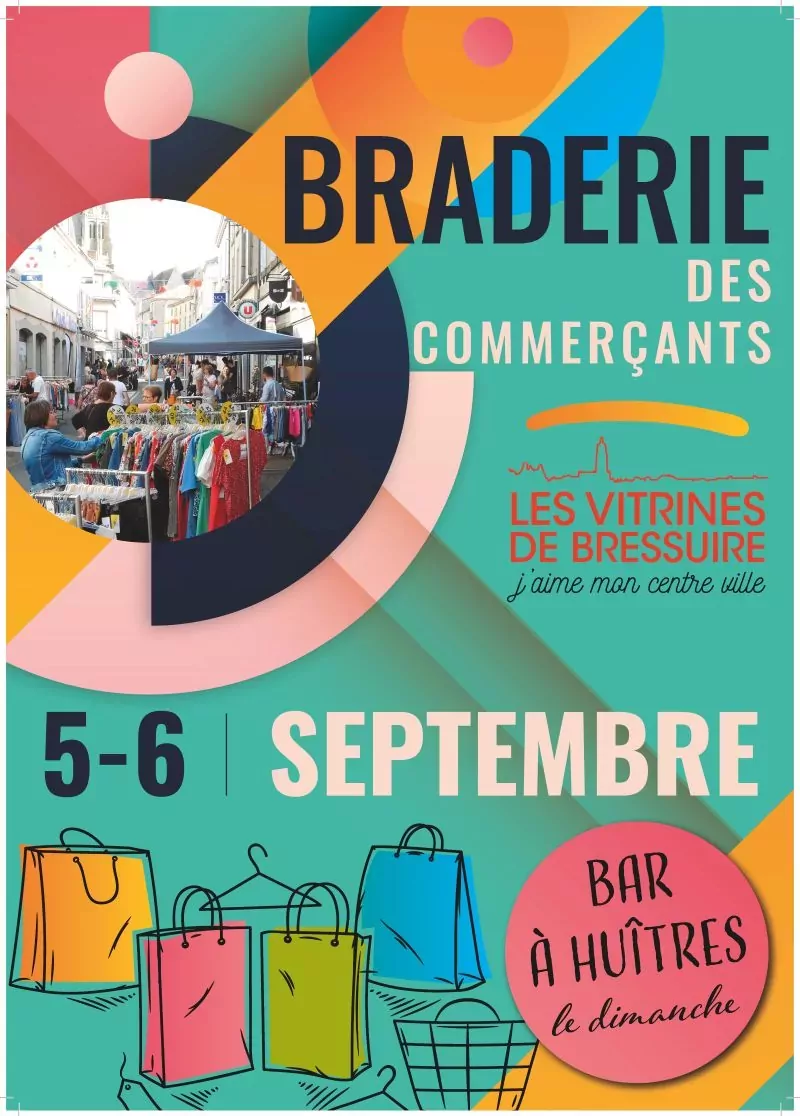 Affiche braderie des commerçants