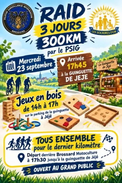 Affiche arrivée du raid 300 km