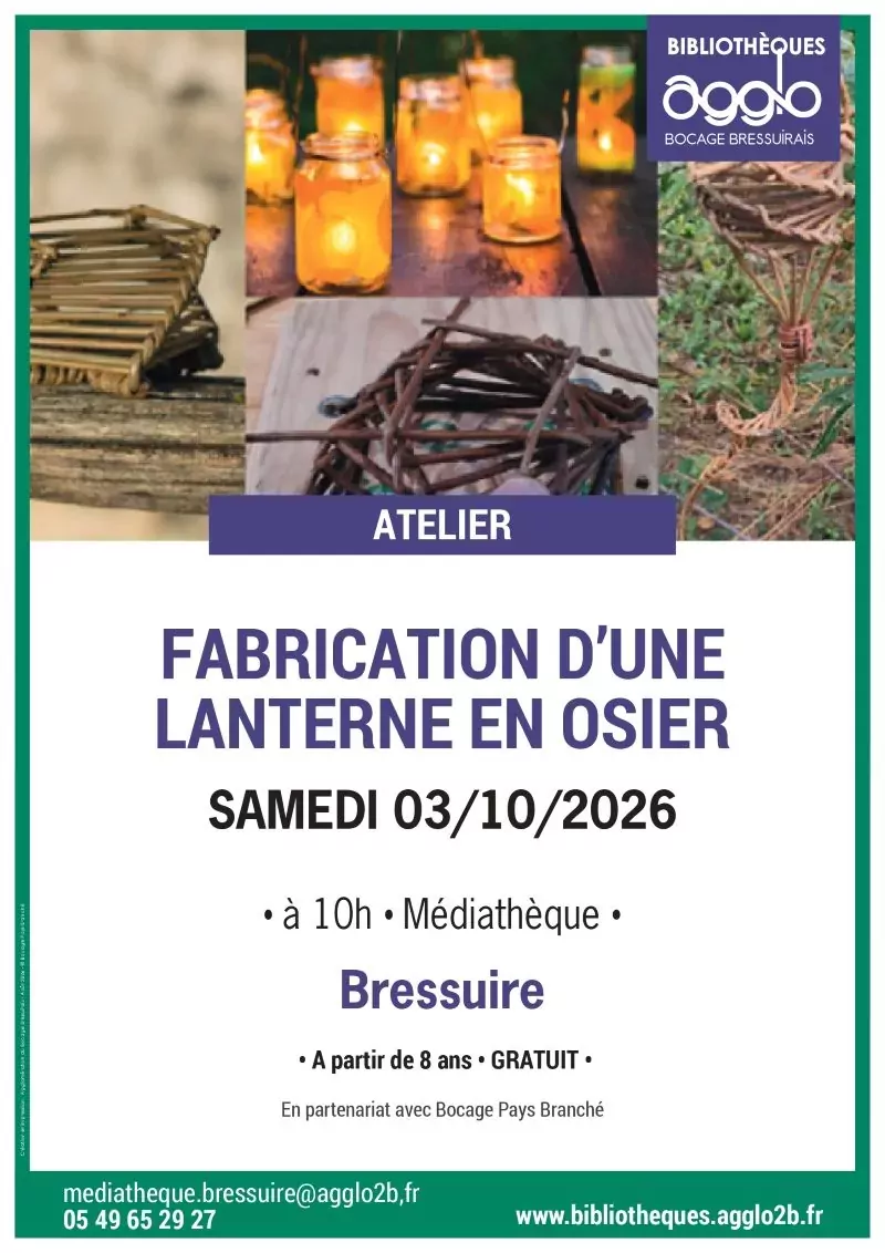 Affiche fabrication d'une lanterne en osier