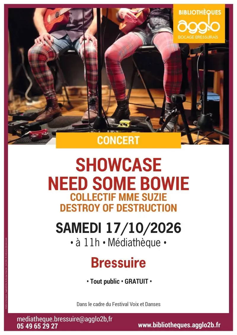 Affiche show case need some bowie