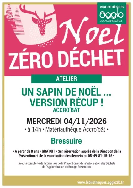 Affiche un sapin de noël version récup
