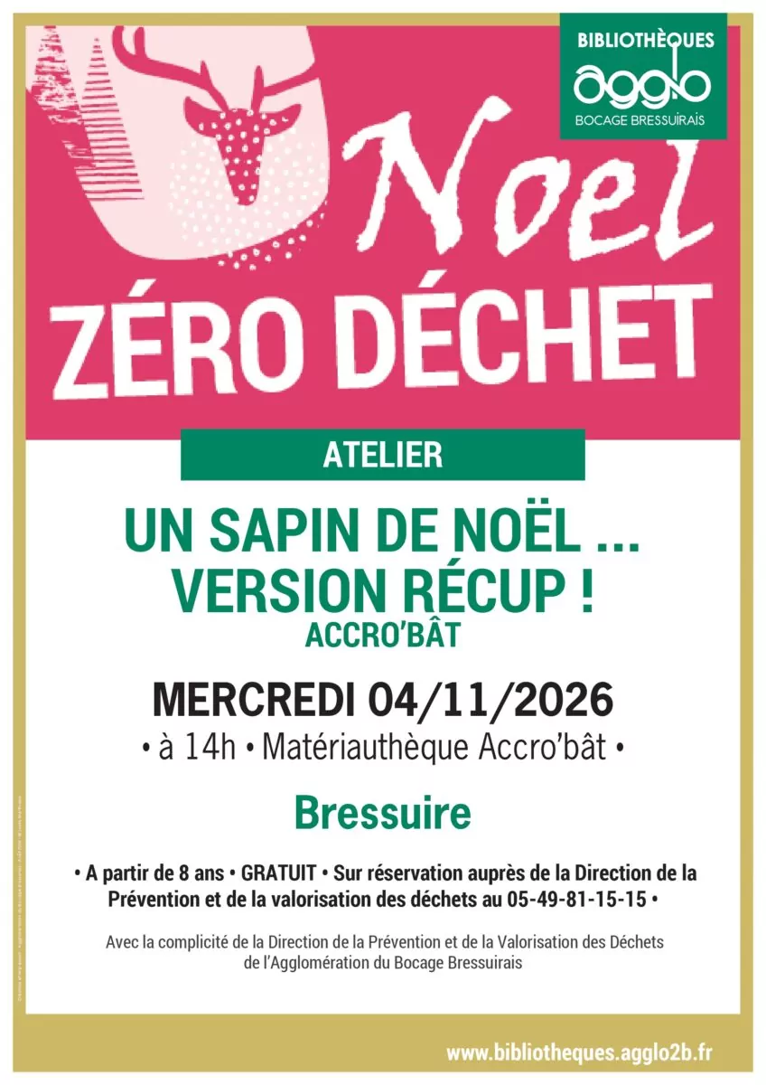 Affiche un sapin de noël version récup