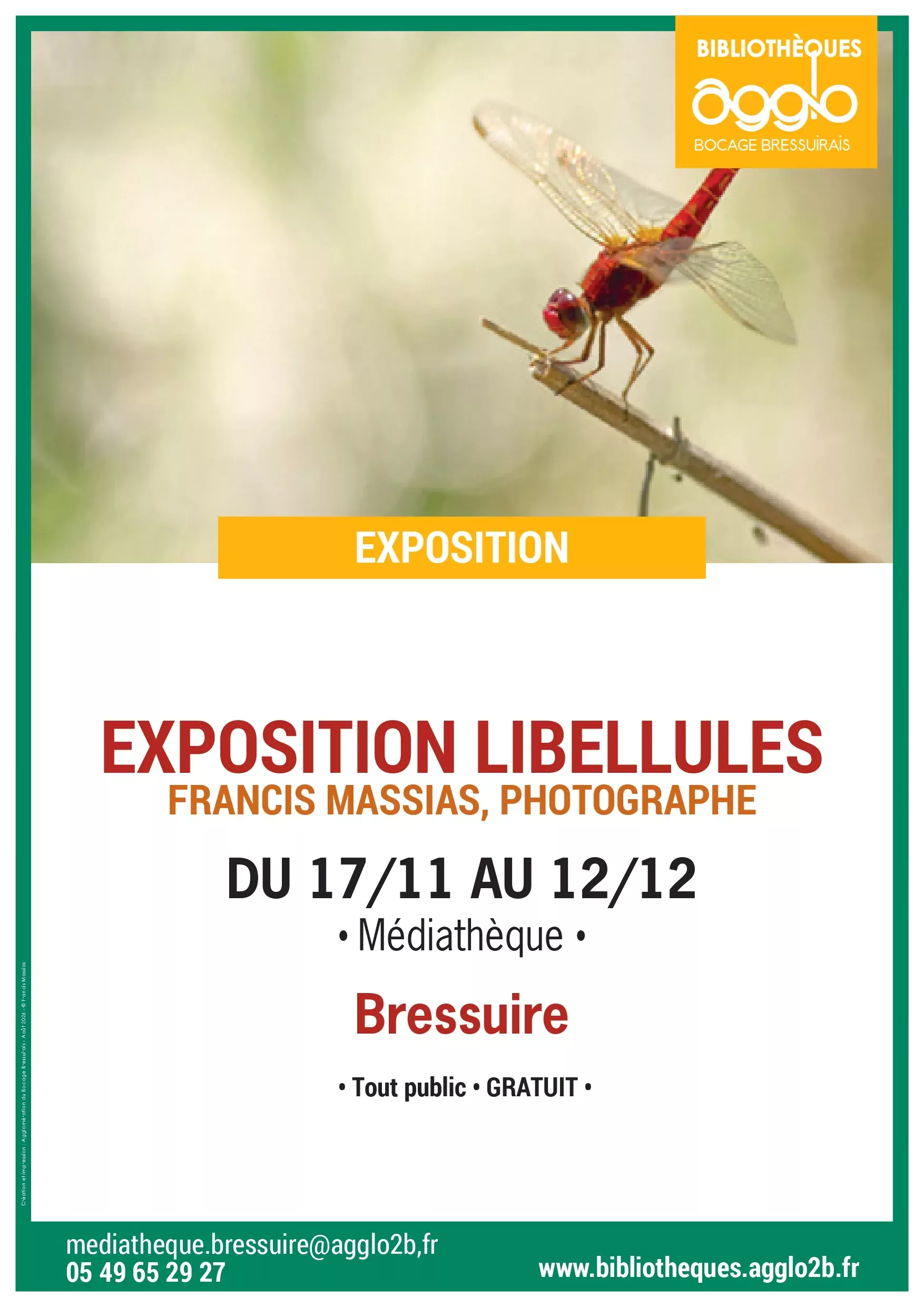 Affiche exposition libéllules