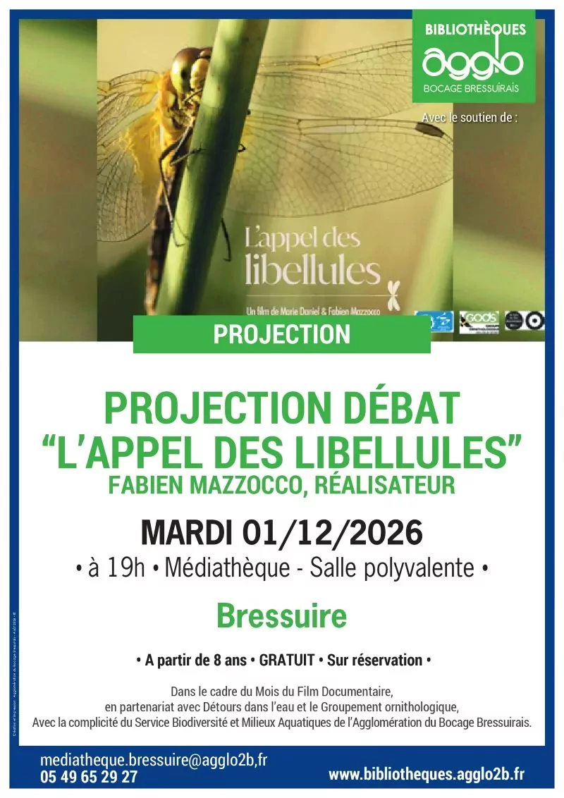 Affiche l'appel des libellules