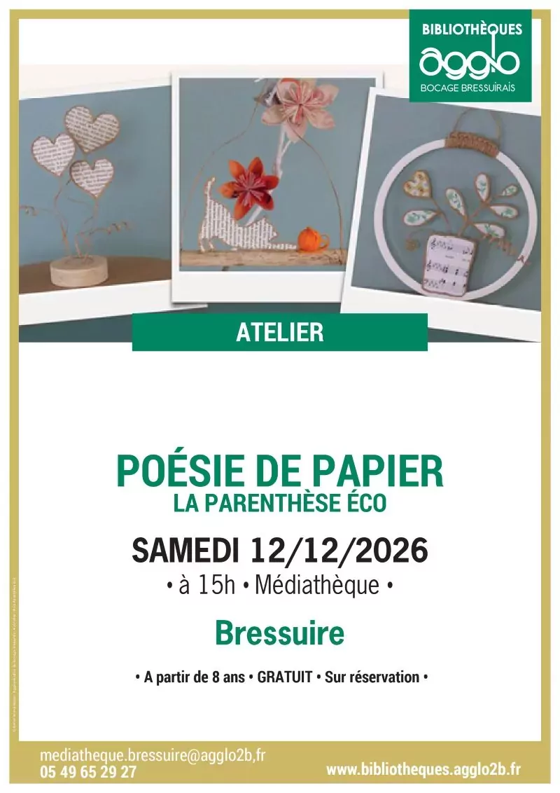 Affiche poésie de papier