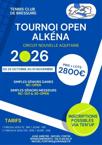 affiche de l'Open AlkéNA