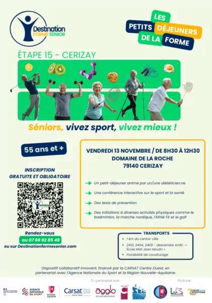 Affiche Les Petits Déjeuners de la Forme à Cerizay