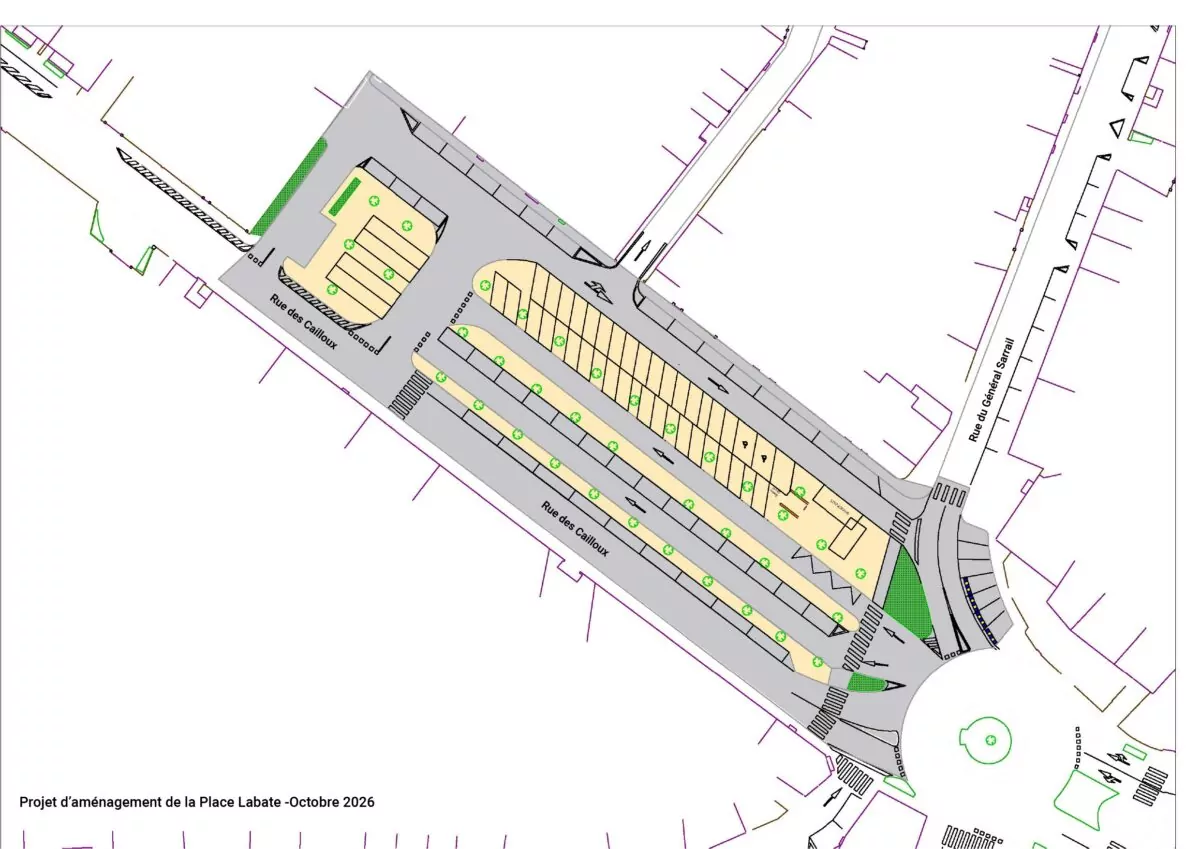Projet de réaménagement de la place Labate - octobre 2026